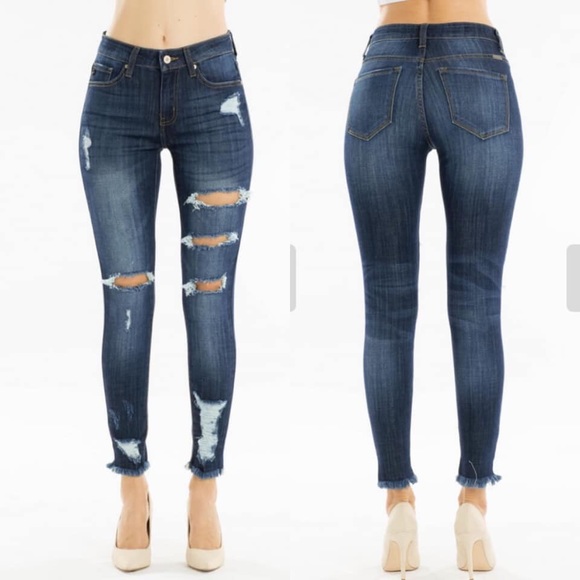 LAST ONEKanCan Distressed Perfect Fit Skinny Jeans - Picture 5 of 6